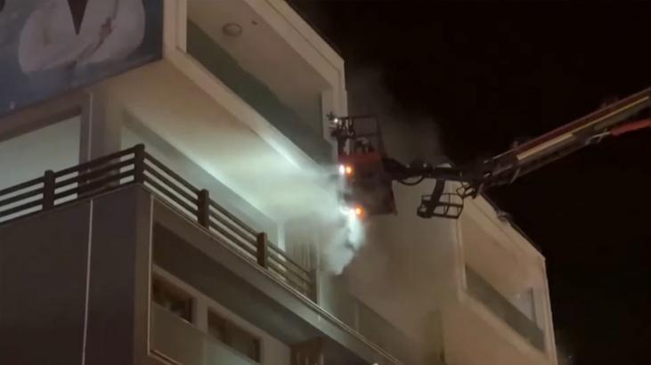 SON DAKİKA! Denizli’de 7 katlı binada korkutan yangın